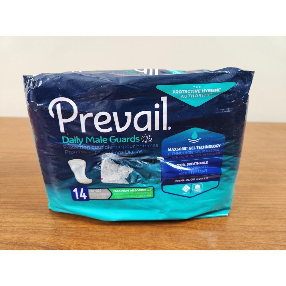 Prevail Daily Male Guards Incontinence Pads ~ 1 Pack 14 Count ~ PV811 ~ New